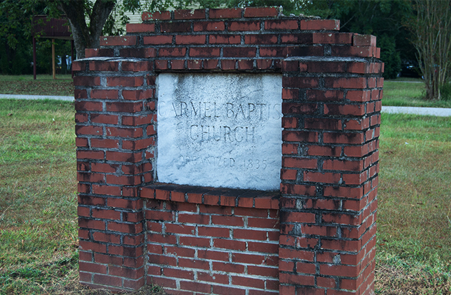 Carmel Baptist Church sign